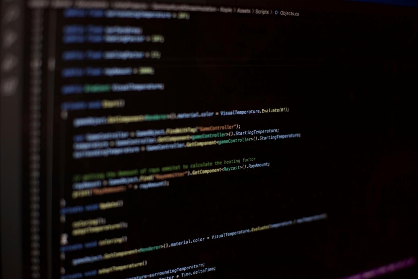 Security architecture diagram displayed on a monitor